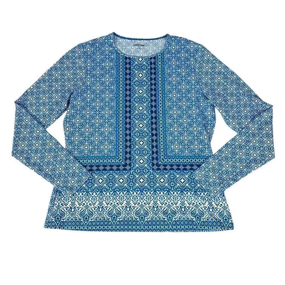 Lands' End Long Sleeve Swim Rash Guard size Medium